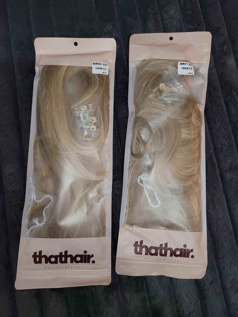 ThatHair Blonde Clip-In Hair Extensions - Light Blonde (16H613)
